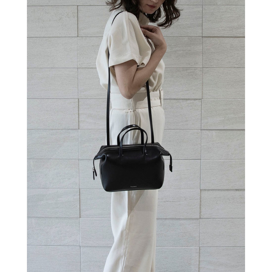 ヤーキ YAHKI ソフトダブルフェイスレザー2WAYボストンバッグ （BLACK