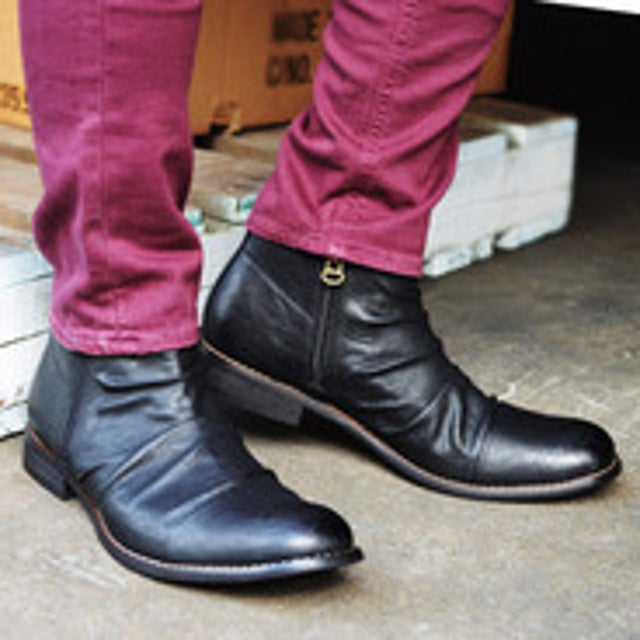 ジーノ ZEENO メンズブーツ Wサイドジッパー チャッカブーツ ショート