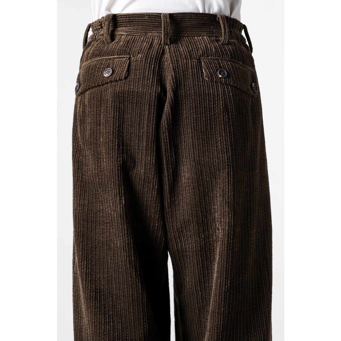 ジギーチェン ZIGGY CHEN CORDUROY FRONT PLEAT TROUSERS （Brown