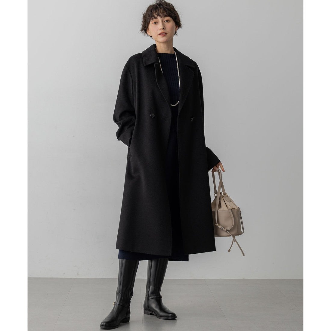 23区 【先行予約】COLOMBOカシミヤビーバー ダブルフロント チェスター