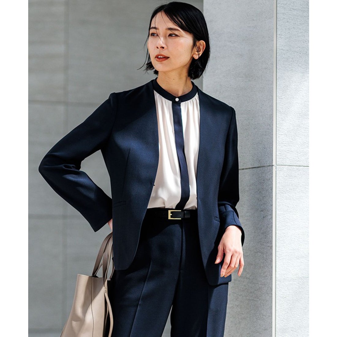 ニジュウサンク 23区 【セットアップ対応/洗える】ドライツイル ノー