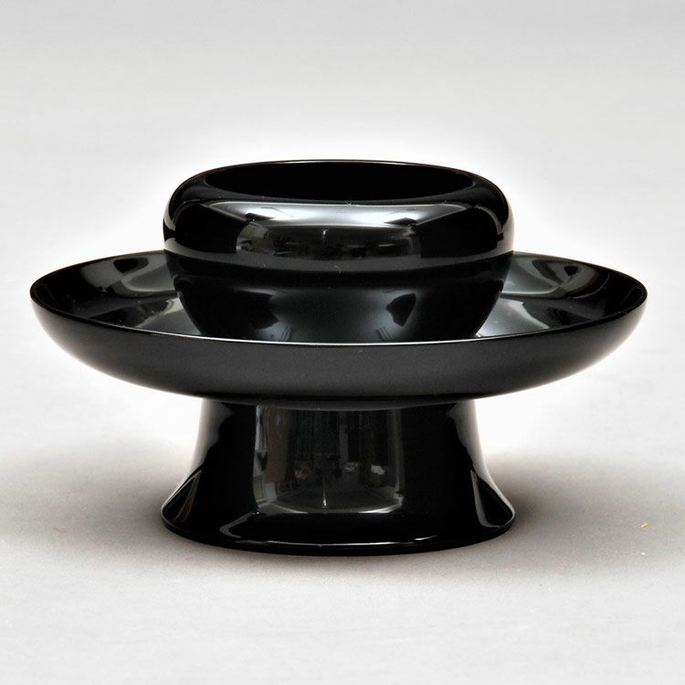 茶道具 天目台（てんもくだい） 天目台 真塗 呂色仕上 角藤 弘悦