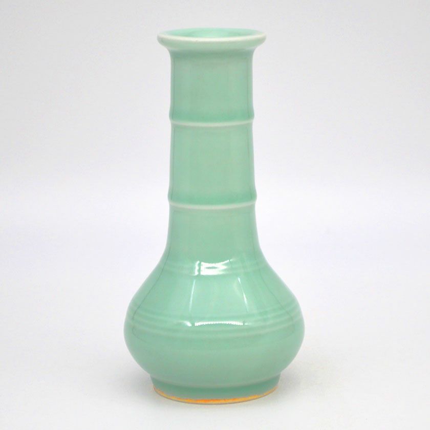 茶道具 花入（はないれ） 花入 青磁 筍（たけのこ） 横石 嘉助 | 千年