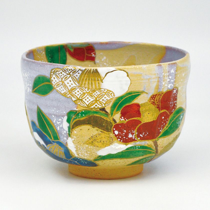 茶道具 抹茶茶碗（まっちゃちゃわん） 茶碗 掛分 椿 山岡 善高