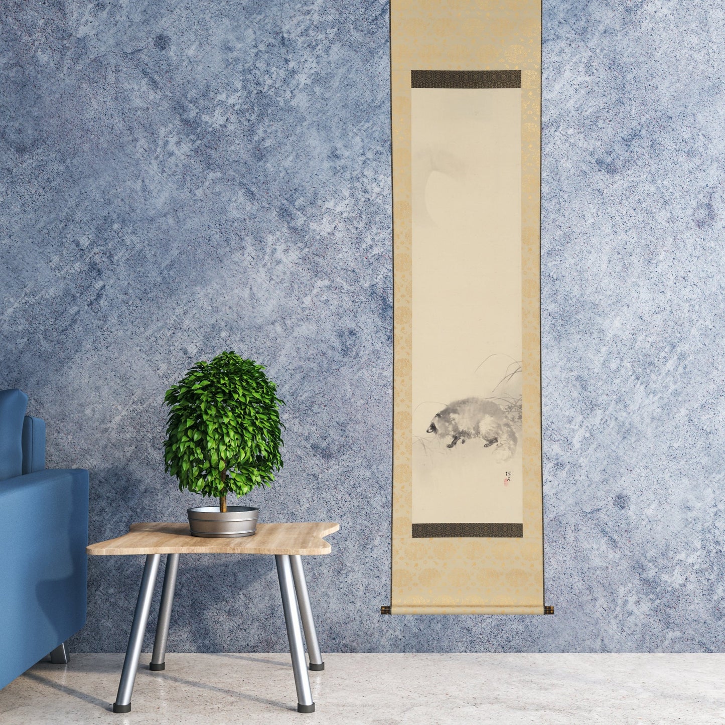 掛け軸 静苑 静波飛鶴 絹本 希少 軸装 茶道具 掛軸 美品 です。 掛け軸