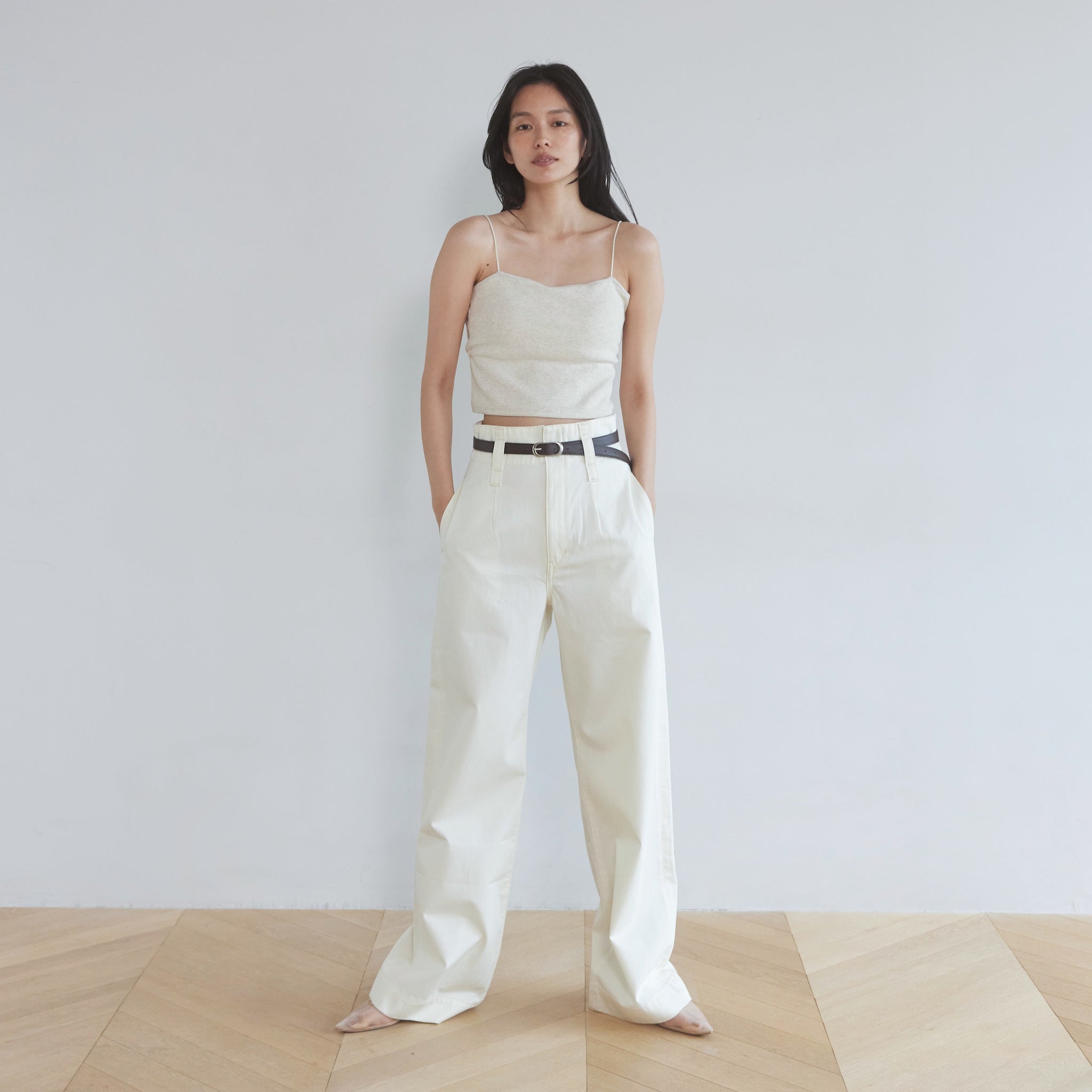 ハイウエストLOOSEチノトラウザー