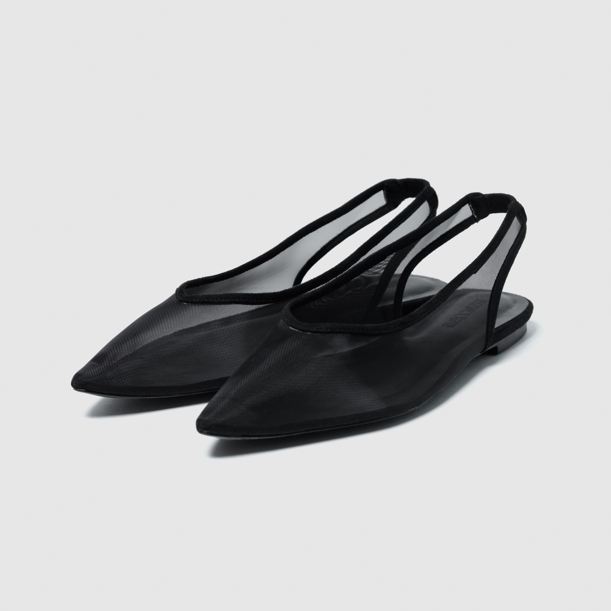 シールームリン TULLEバックストラップミュール ブラック M TULLE BACK