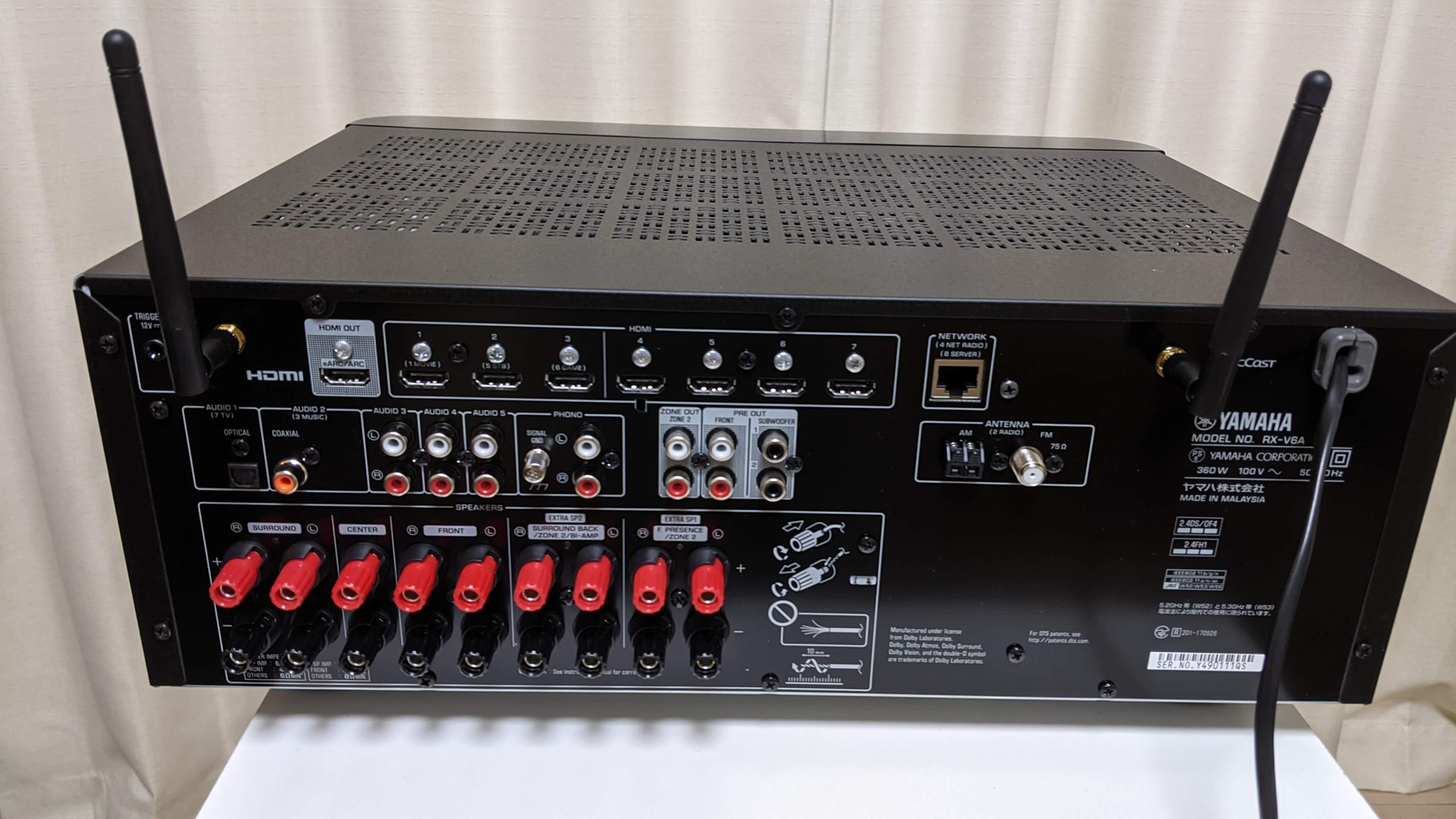 YAMAHA AVアンプ「RX-V6A」を購入したので感想を。ONKYO TX-L50からの