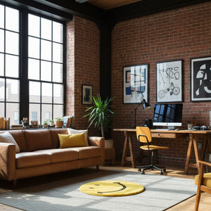 MIYOSHI RUG x SECOND LAB. SMILEY FACE RUG – secondlab