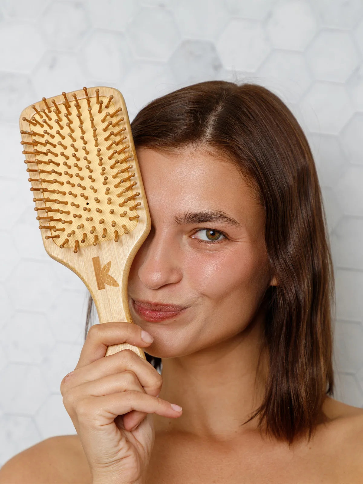 Bamboo Brush with Shampoo Bar | Boost Scalp Health & Go Plastic-Free