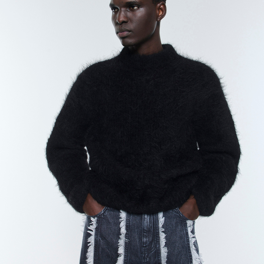 Haru Sweater - Black Alpaca | Séfr