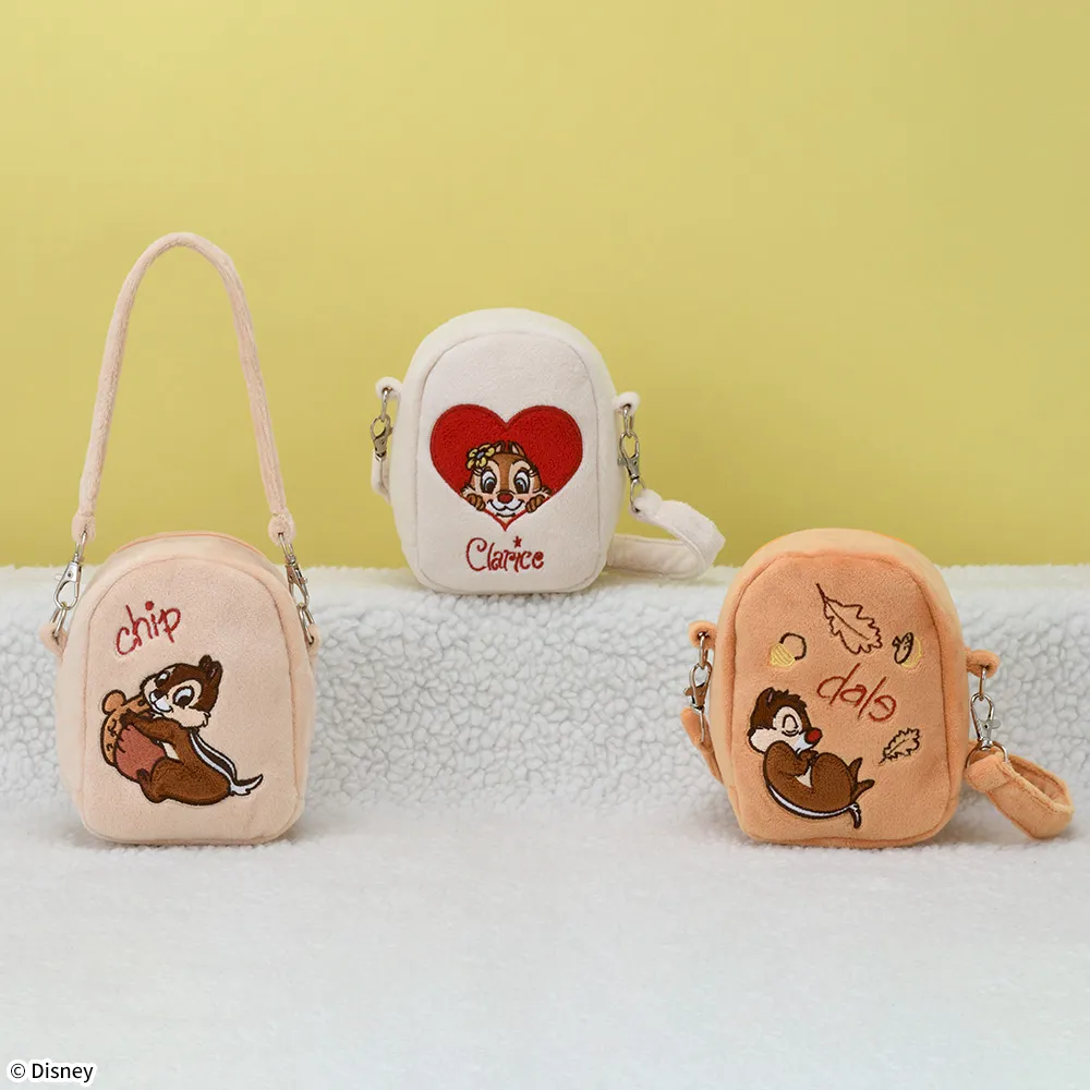 チップ&デール&クラリス クリア窓付ポーチ ～Fluffy Cuties