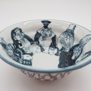 京焼・清水焼 村田幸之介(六齋窯) 七福神あみ茶漬(ご飯茶碗) – SEIKADO