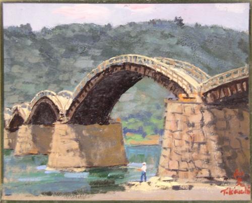 運河の橋 油絵F8(455×380mm)