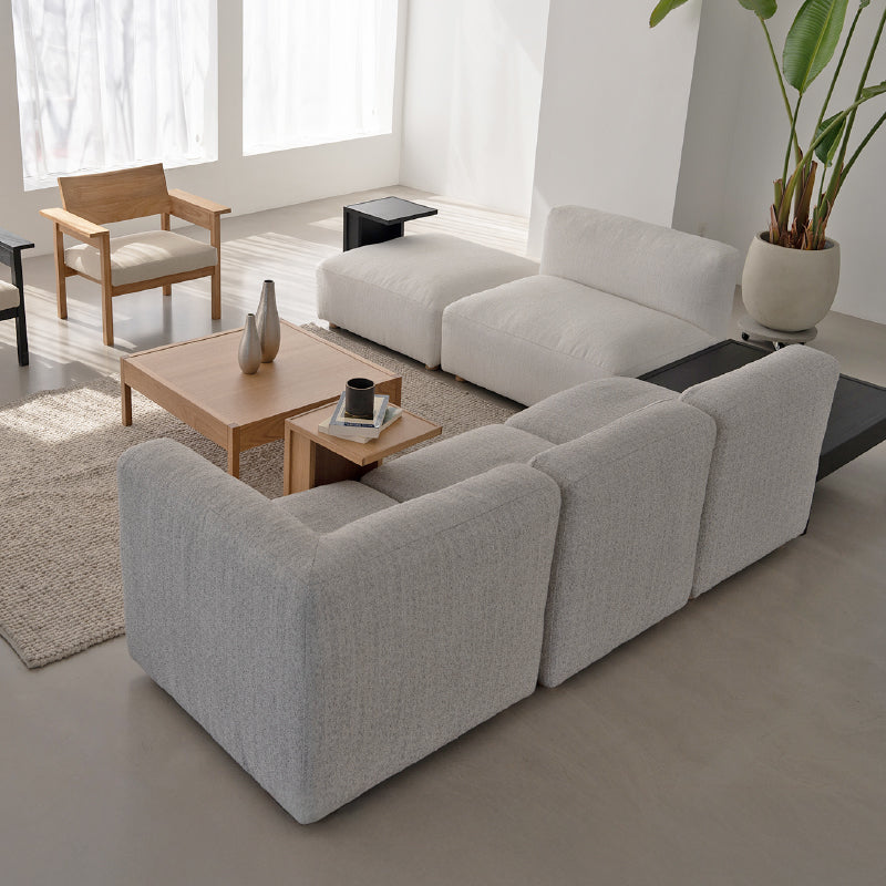 ☆はるぴよページ☆ ホワイト1人掛けソファとスツールセット 1人掛け