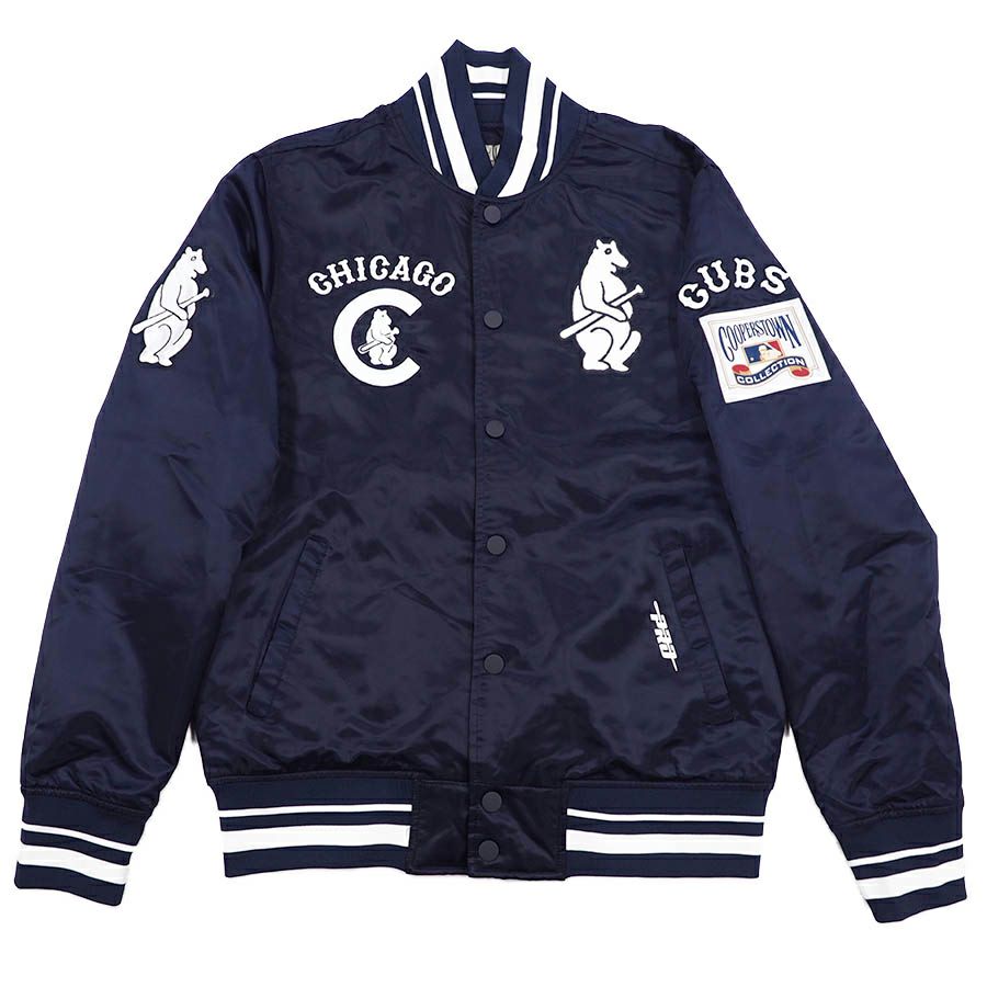 MLB カブス スタジャン サテン レトロクラシック ジャケット バー