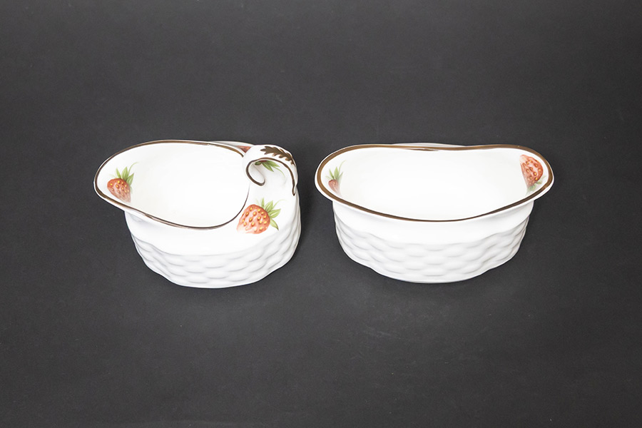 コールポート ストロベリー バスケット（オープンシュガー＆クリーマー