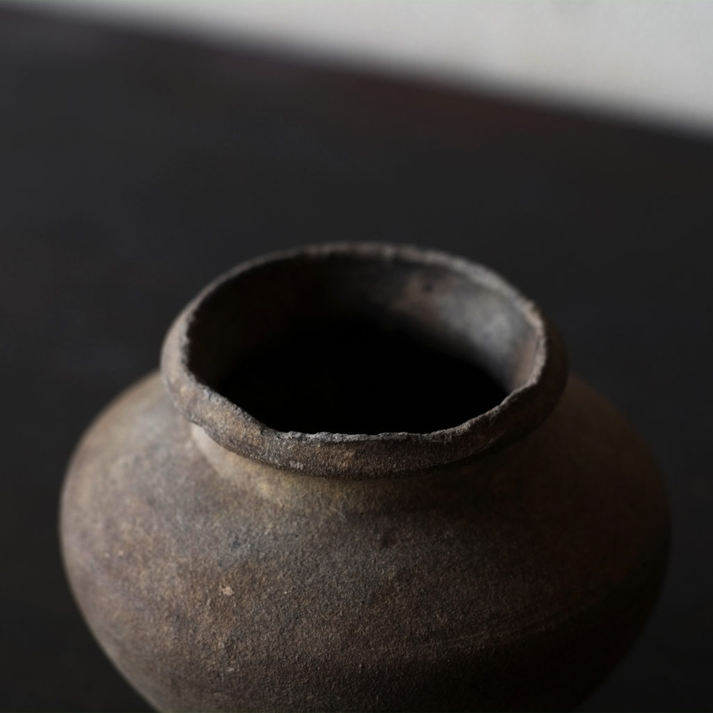 骨董品茶道具古常滑焼￼菓子鉢時代箱背景キズS203HI