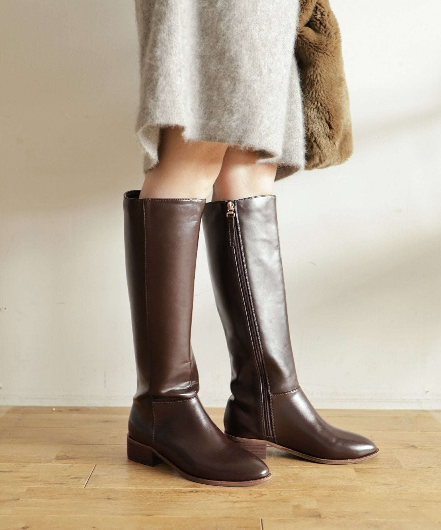 ウッドヒールのジョッパーズロングブーツ | SESTO(セスト)|レディース