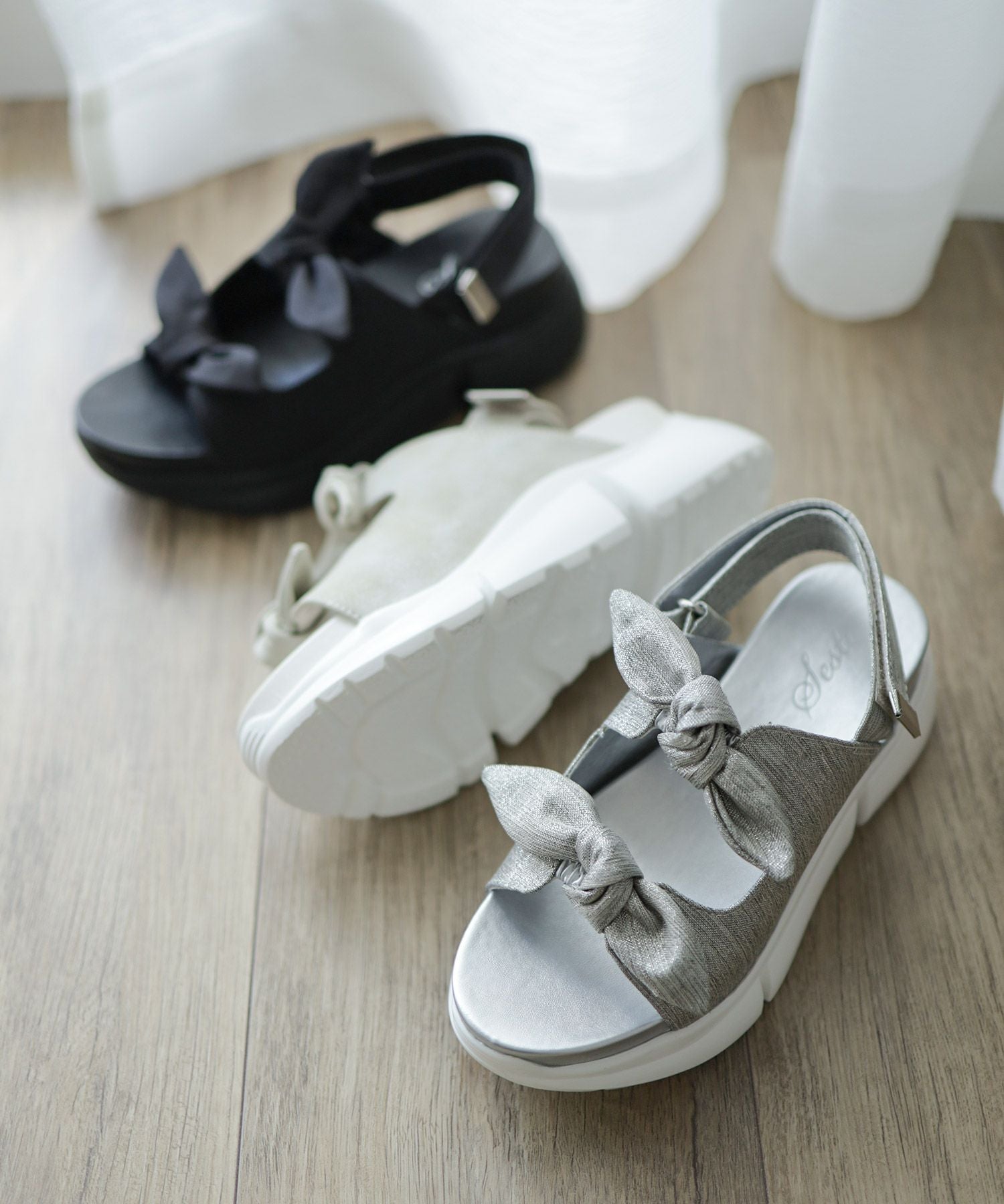 ダブルリボン軽量スポーティソールサンダル△返品不可 | SESTO(セスト