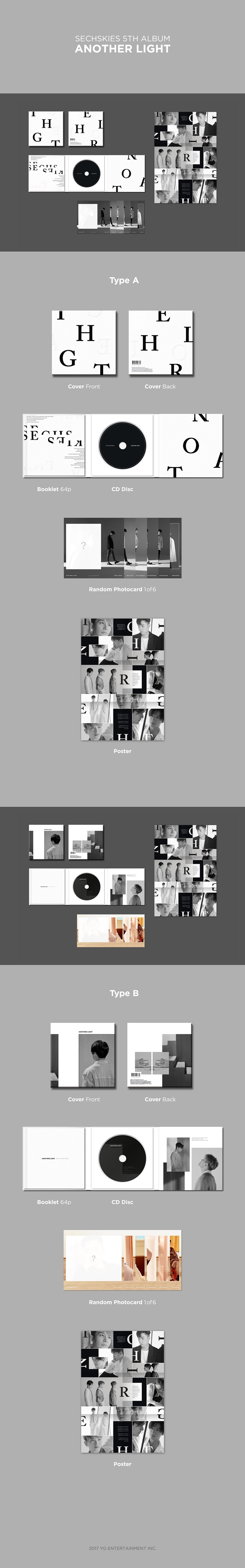 Sechskies-[Another Light] 5th Album CD+64p PhotoBook+1p PhotoCard