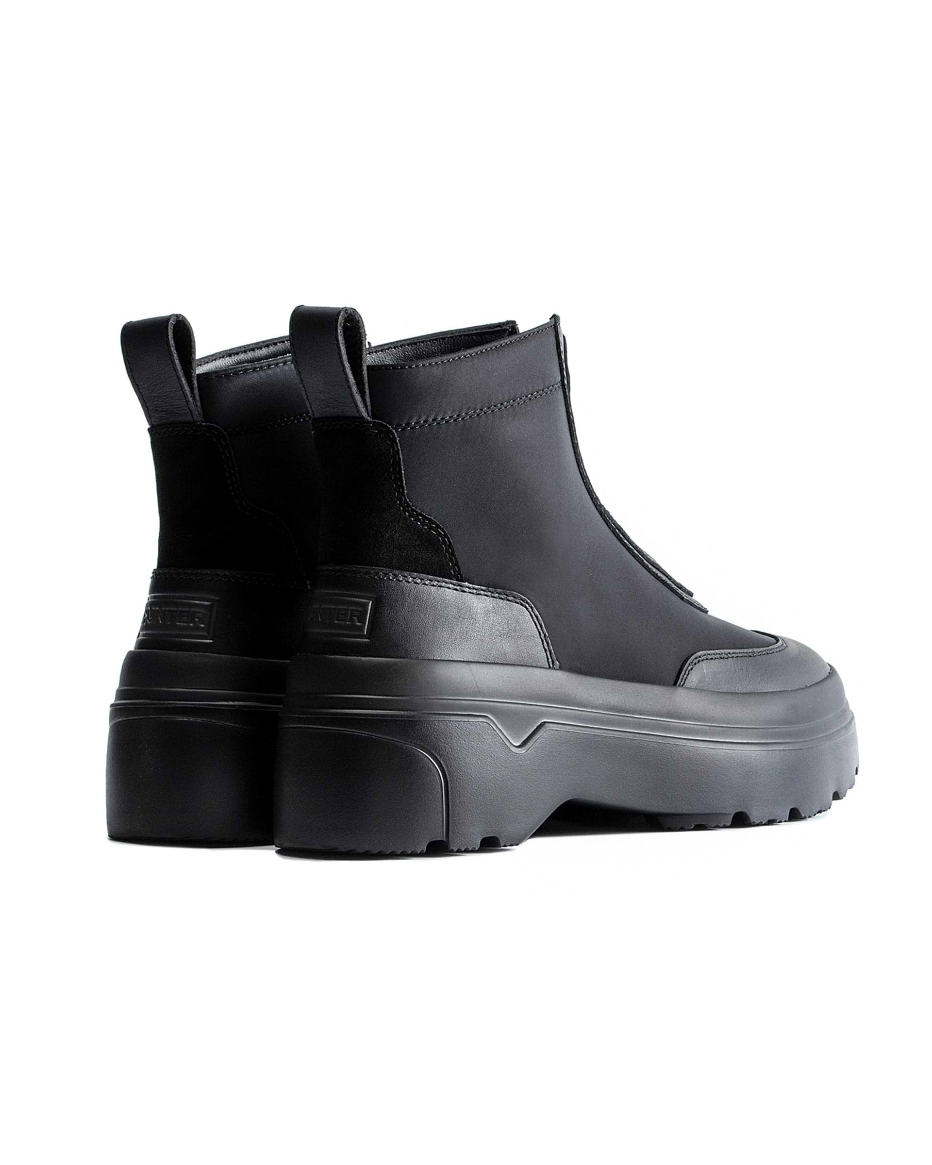 HUNTER】エクスプローラーアンクルジップフラットフォームブーツ