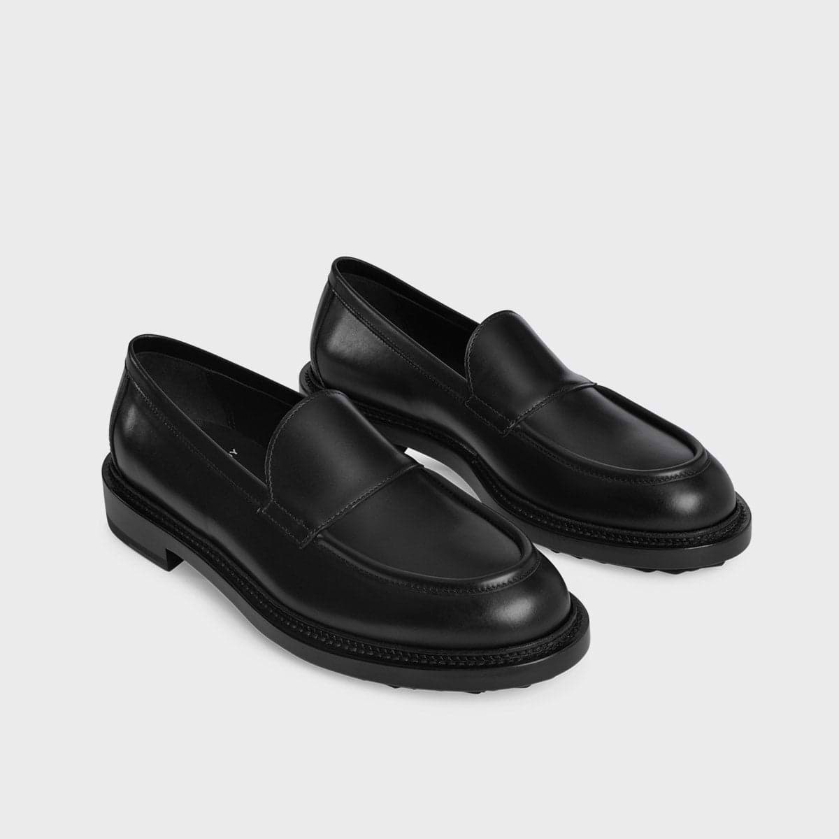 JOHN loafers for men in black calf leather — PIERRE HARDY