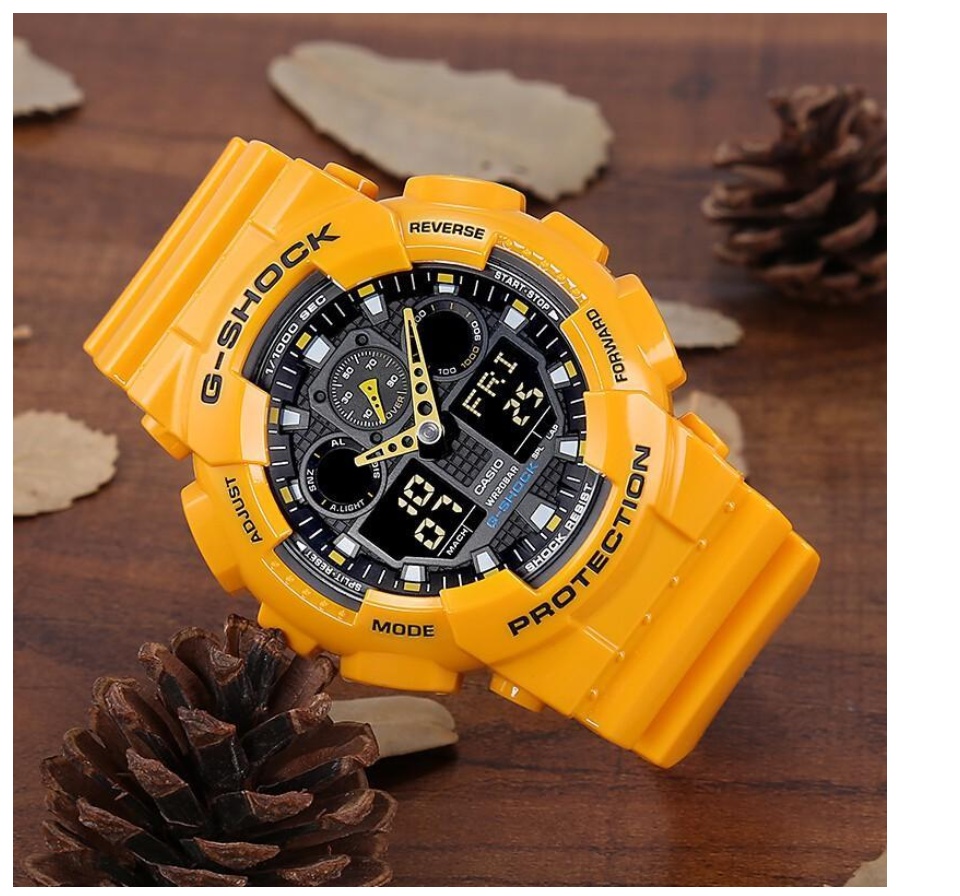 Casio G-Shock GA-100A-9A Yellow Large Standard Analog Digital