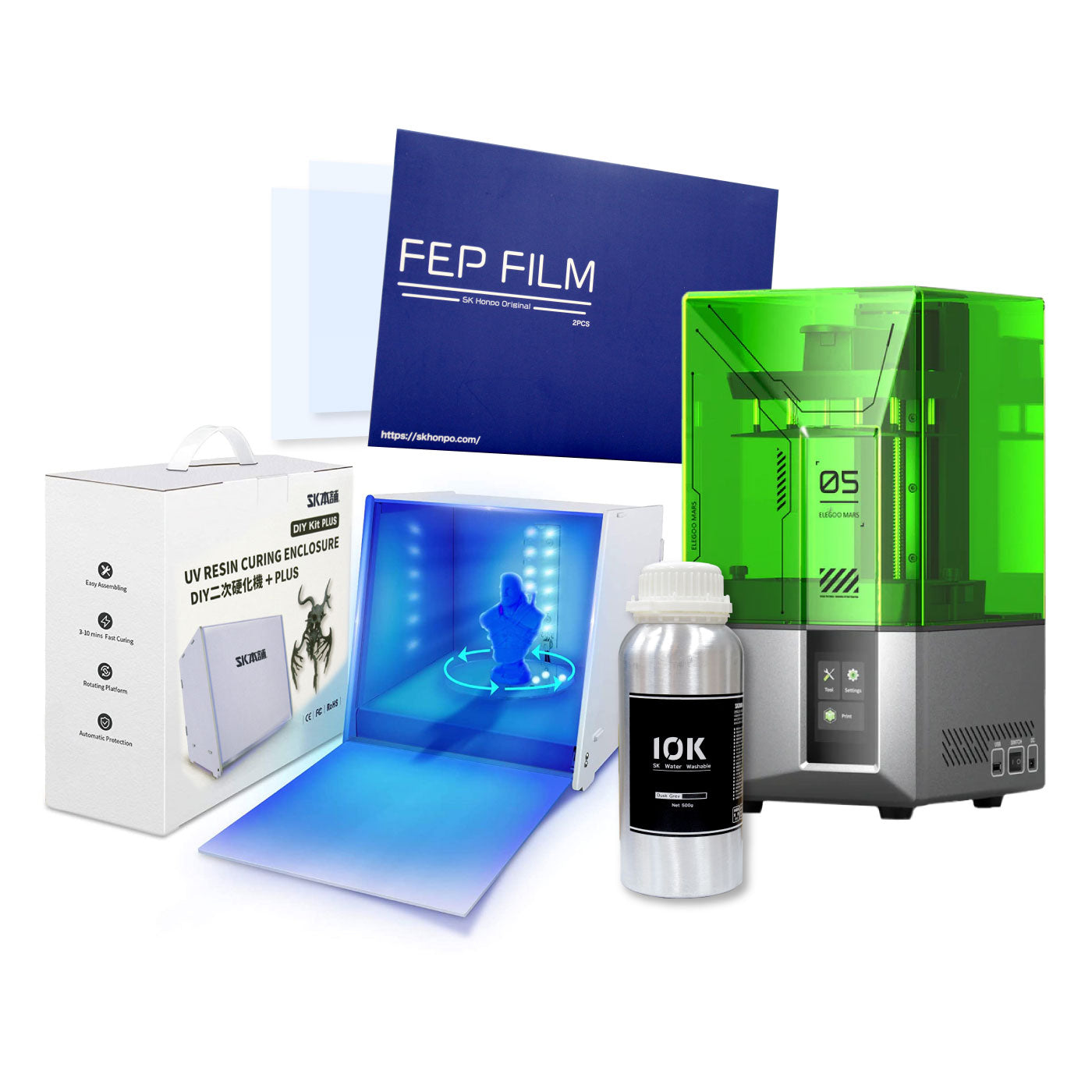 SK本舗 3Dプリンター光造形機初心者導入セット – 3Dプリンターとレジン