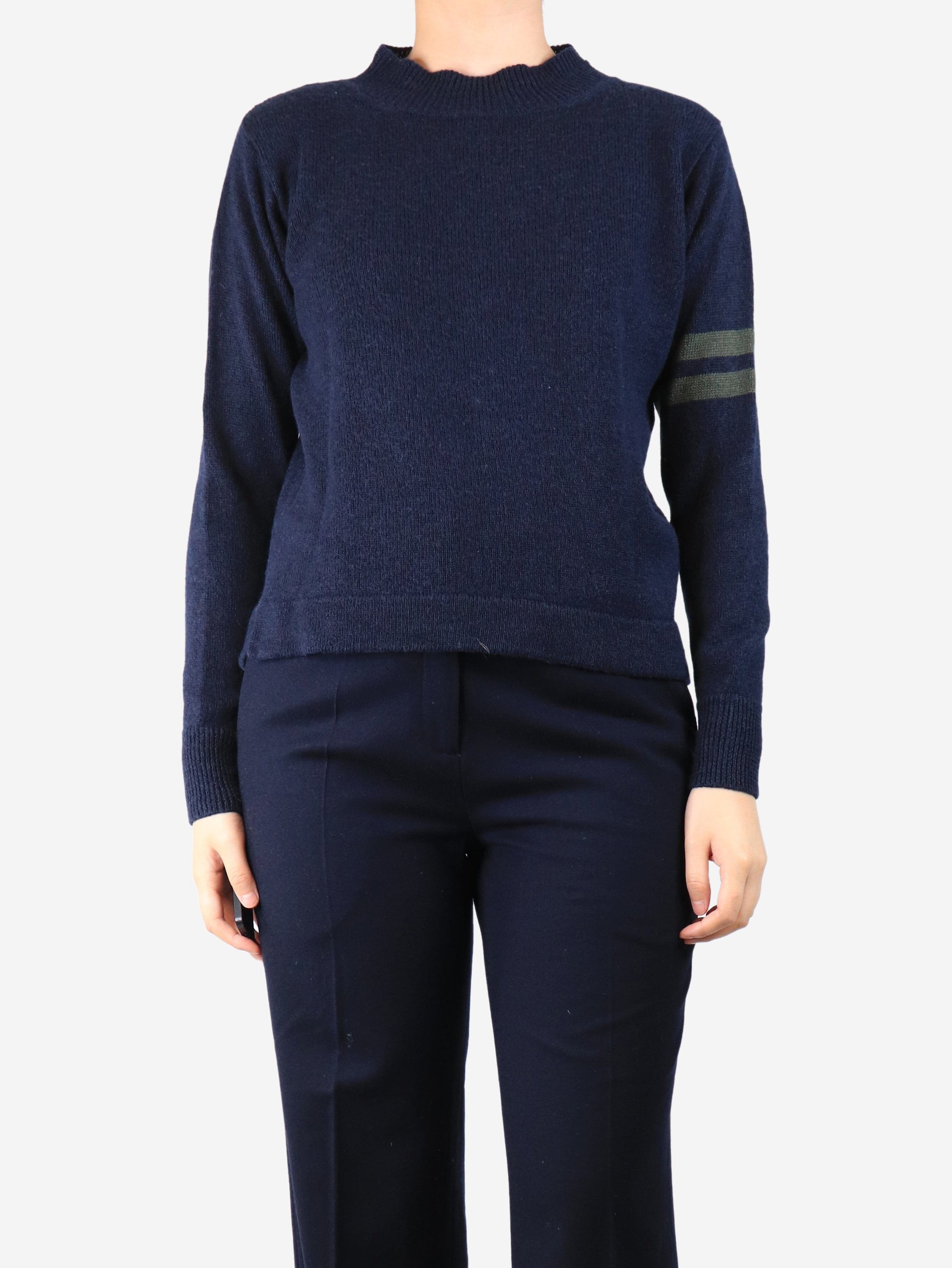 Margaret Howell MHL pre-owned navy blue mock-neck jumper - size S