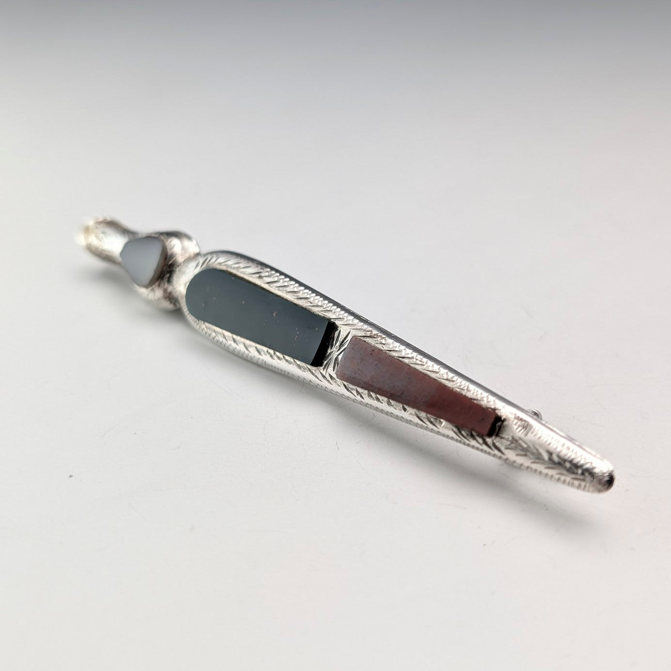 1915年 英国アンティーク 純銀ハンドル シューホーン 靴べら G and C