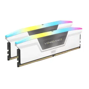 Memoria DRAM Corsair Vengeance 32GB (2x16) DDR5 5200mhz RGB Blanca