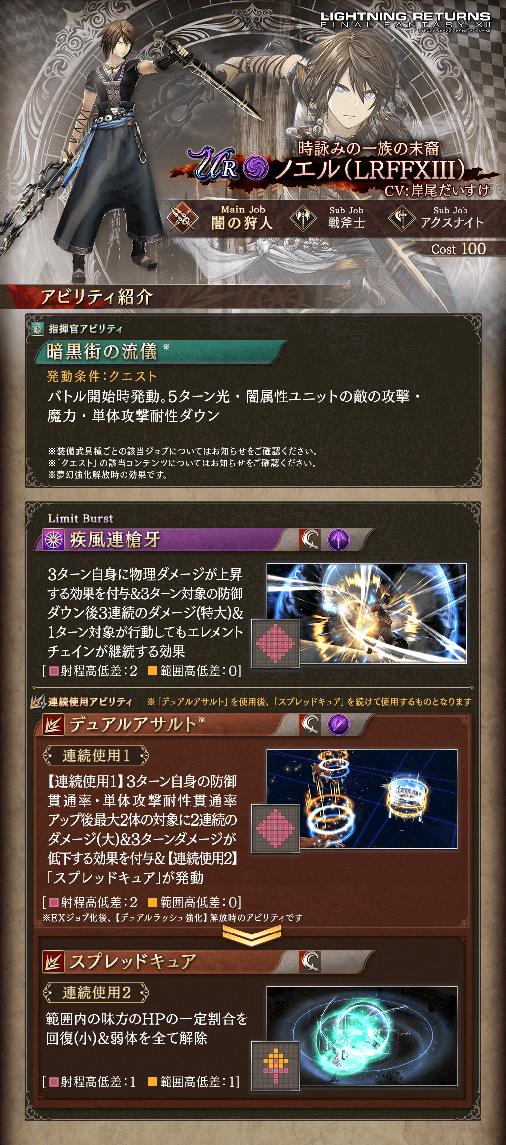 新登場】LRFFXIIIコラボユニット「ライトニング（LRFFXIII）」「ノエル