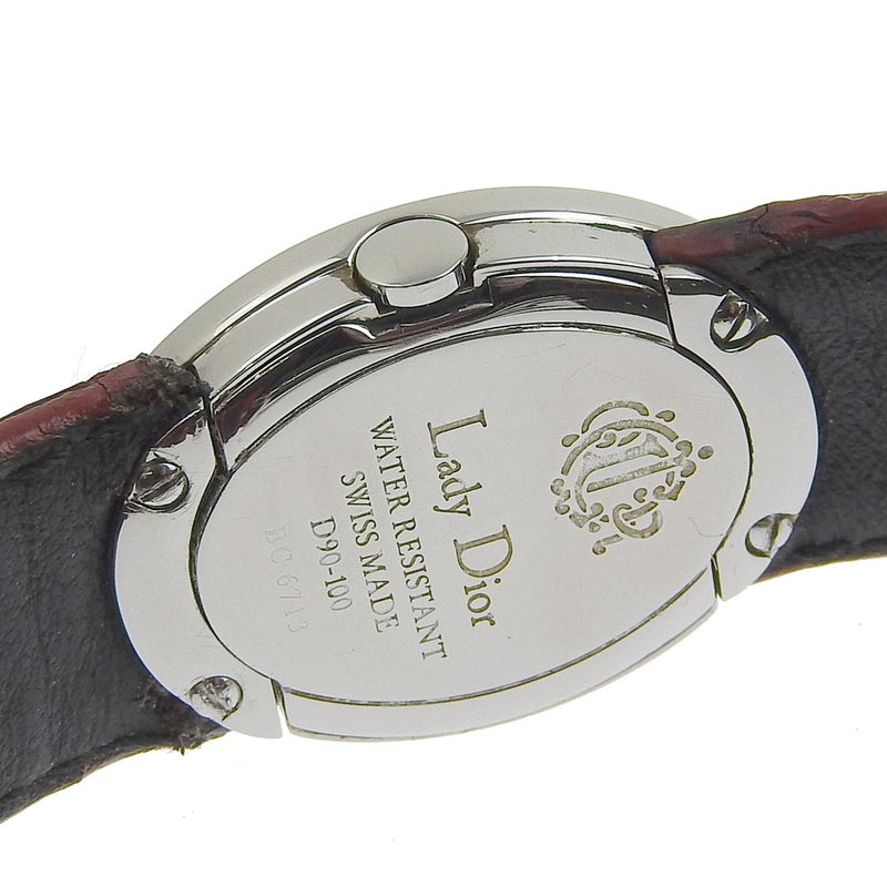 Dior] Christian Dior Lady Dior D90-100 Stainless Steel x Leather