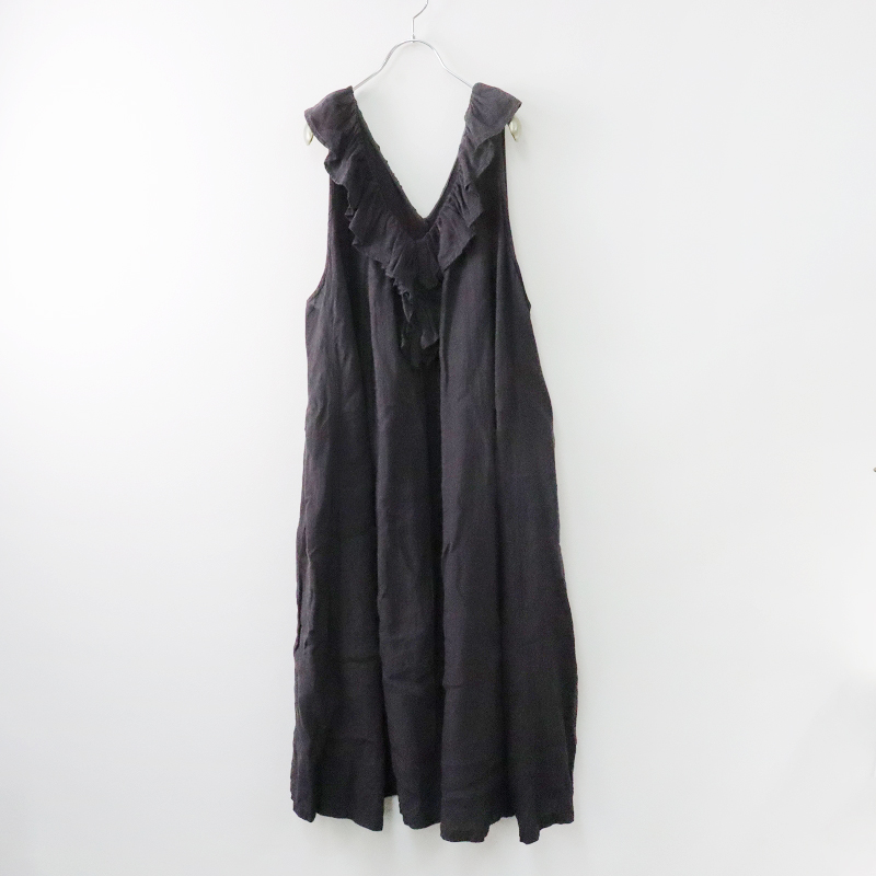 2022SS ネストローブ nest Robe リネンフリルノースリーブワンピース