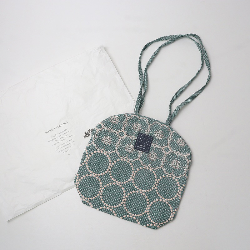 ミナペルホネン mina perhonen muffin bag anemone×tambourine 刺繍
