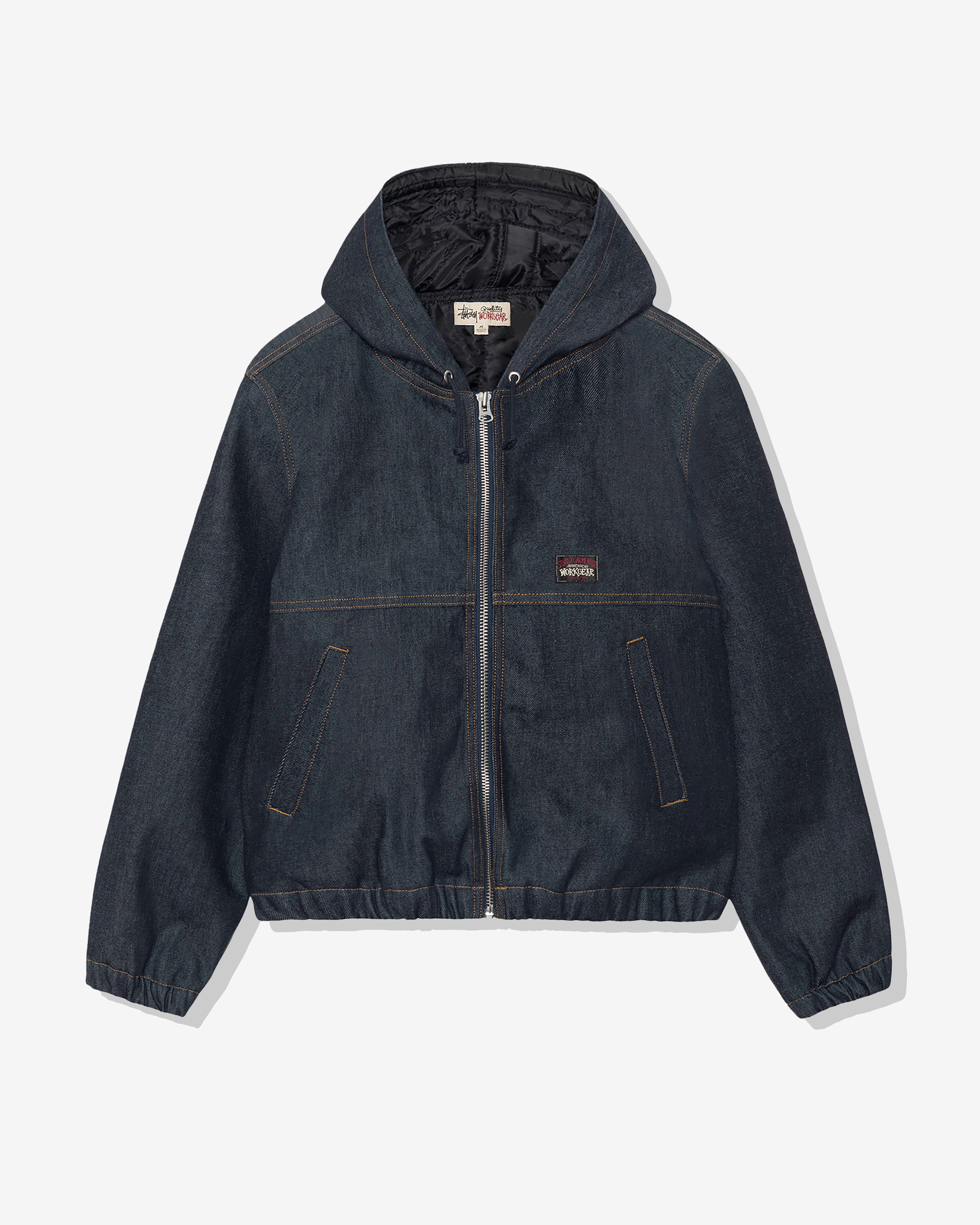 Stüssy: Men's Insulated Work Jacket Denim (Raw Indigo) | DSMNY E-SHOP