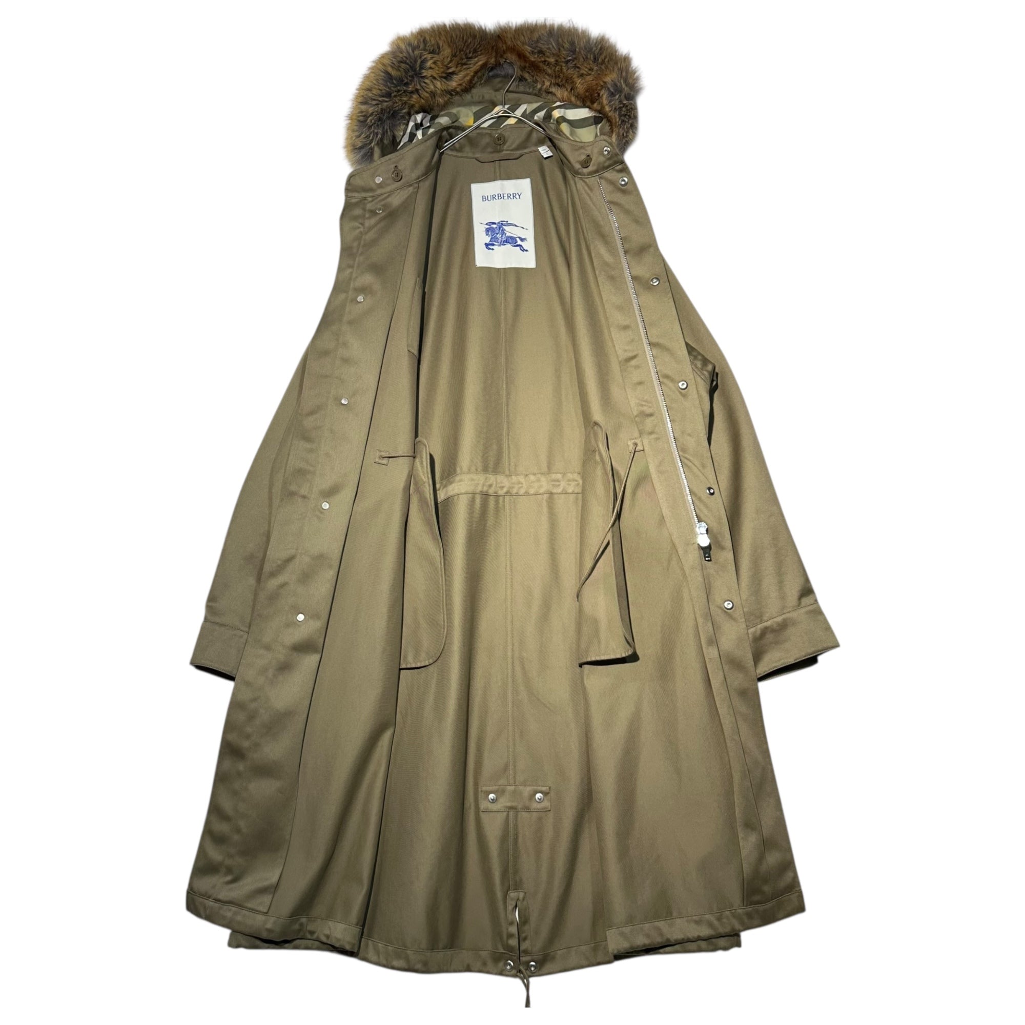 BURBERRY(バーバリー) Faux Fur And Cotton Parka フェイクファー