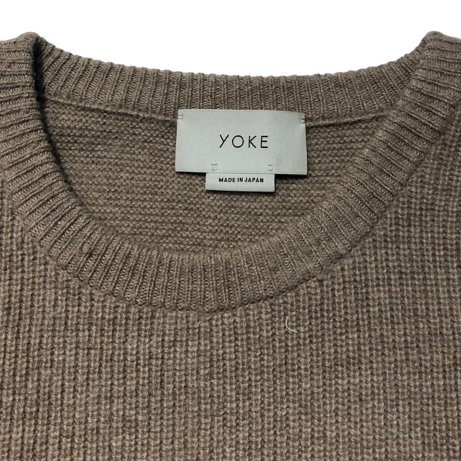 YOKE(ヨーク) 19AW 7G ALPACA WOOL CARDIGAN RIB STITCH KNIT アルパカ