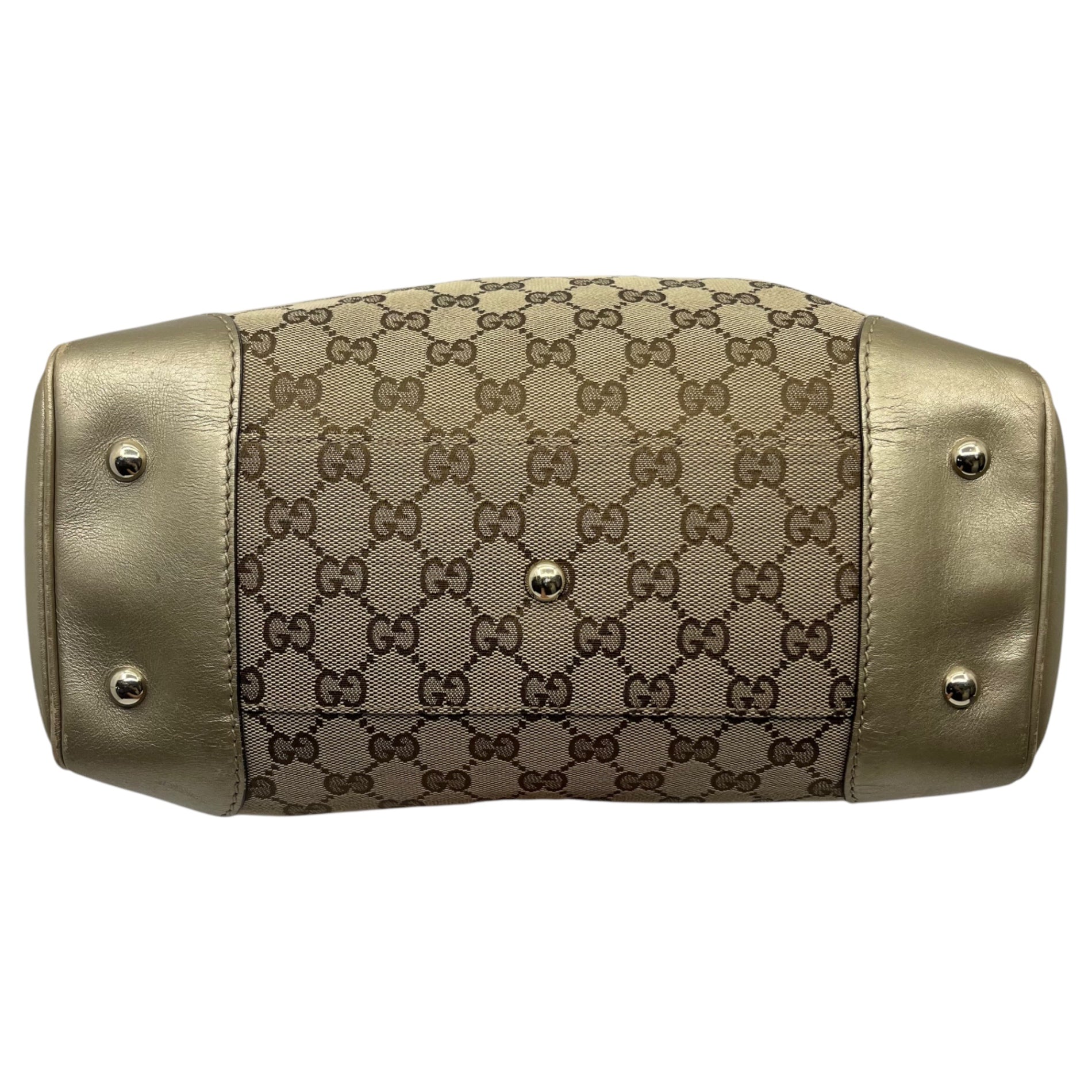 GUCCI(グッチ) GG canvas leather handbag GG キャンバス レザー