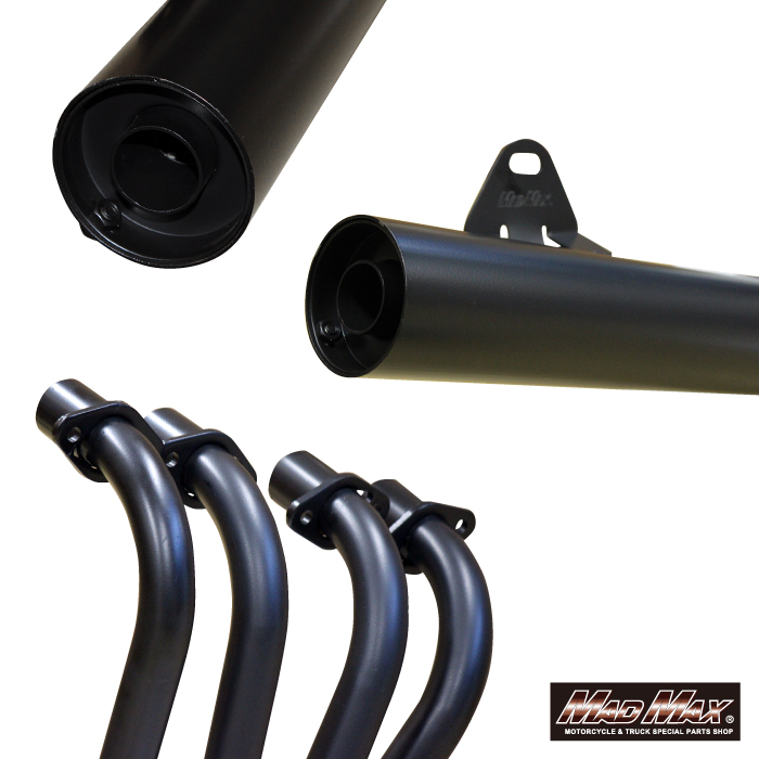 MADMAX製 ショート管マフラー ゼファー750/RS ブラック [株式会社