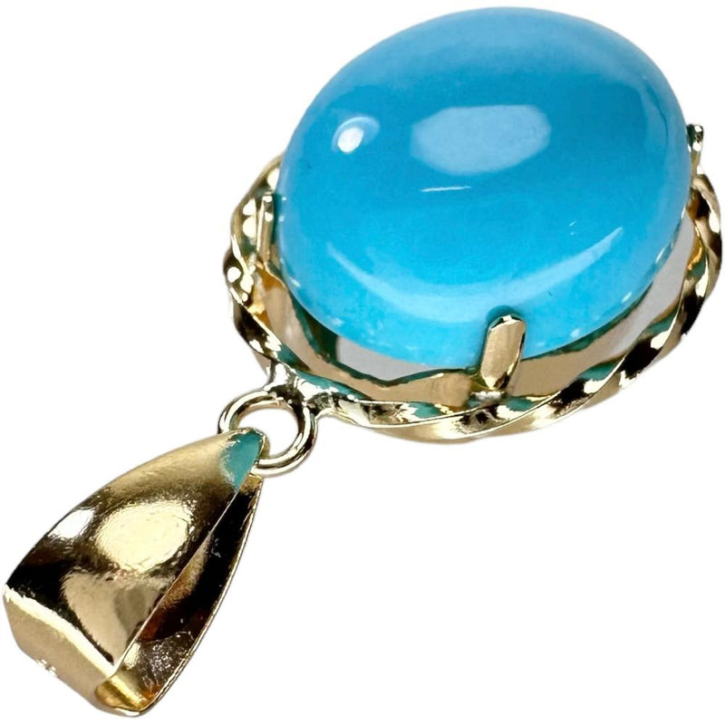 最終特価品 トルコ石/ターコイズ 2.00ct ペンダントトップ K18ゴールド