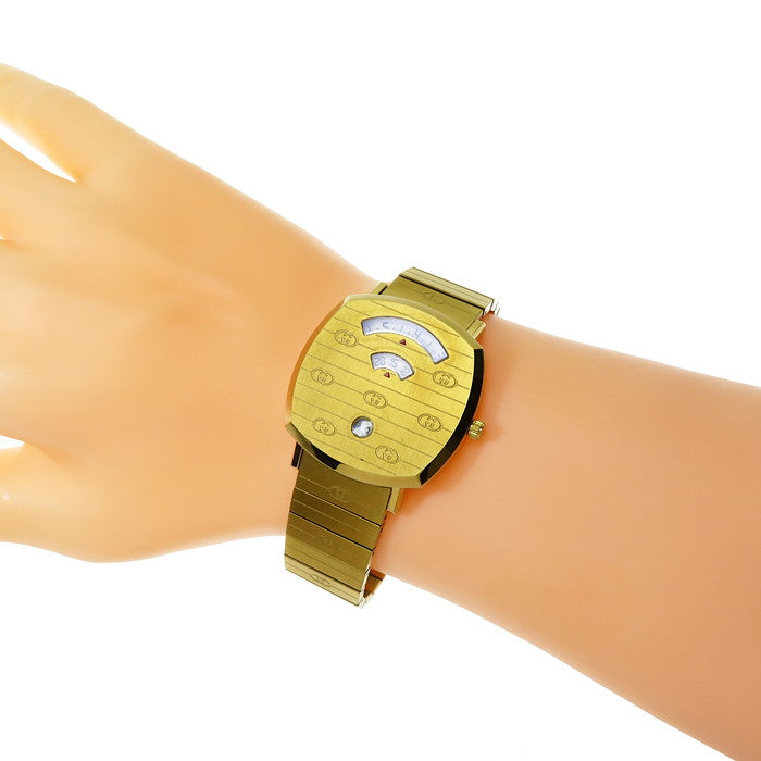 GUCCI/グッチ】 157.3 グリップ 腕時計 GP クオーツ ゴールド ユニ