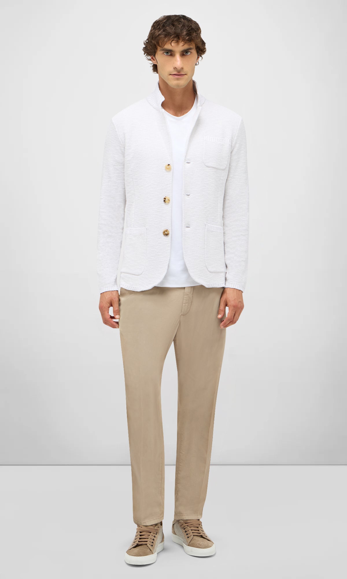 Three-pocket Swacket with Moulinè workmanship | Maurizio