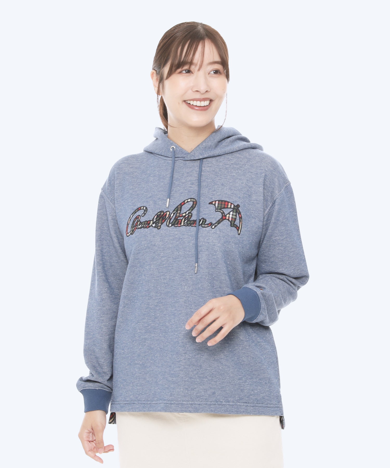 マイクロパーマーチェックロゴシェアスウェットパーカー（パーカー