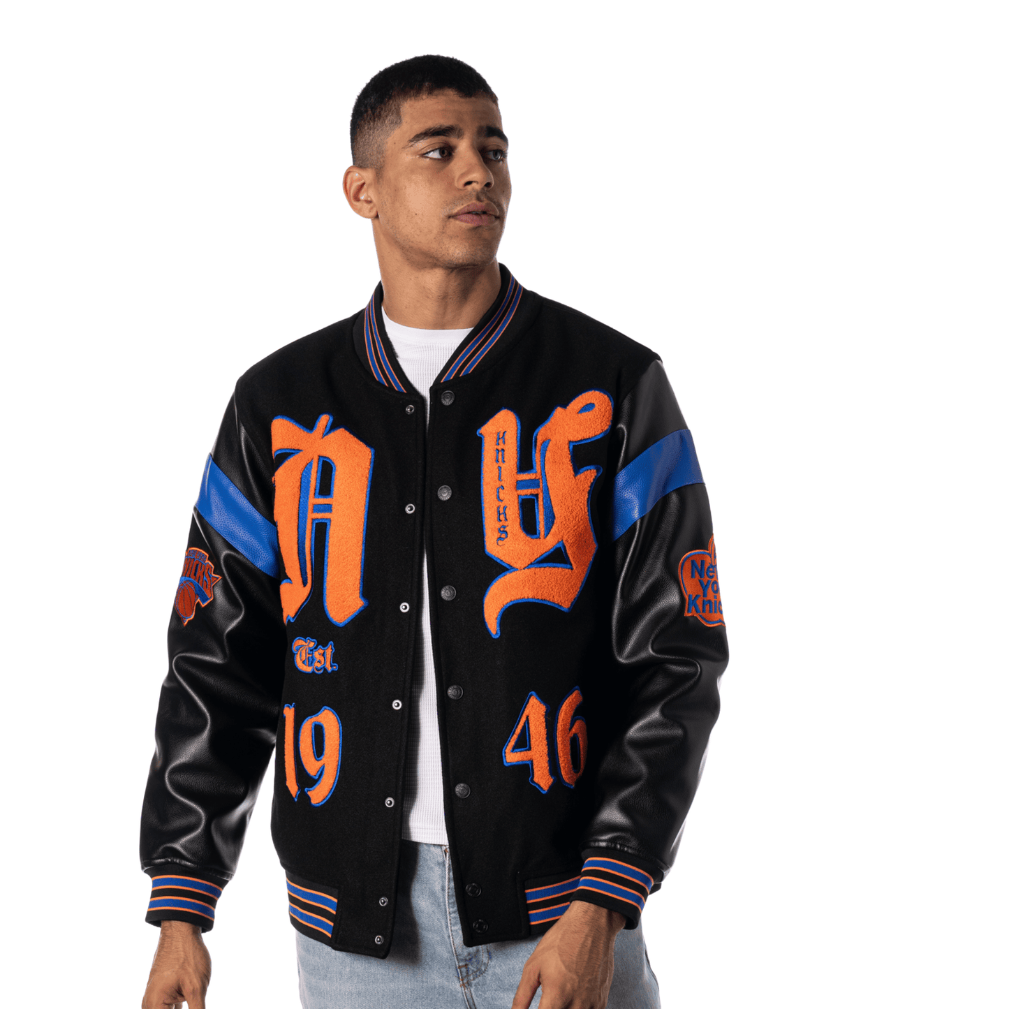Wild Collective Knicks NY Established Varsity Jacket – Shop