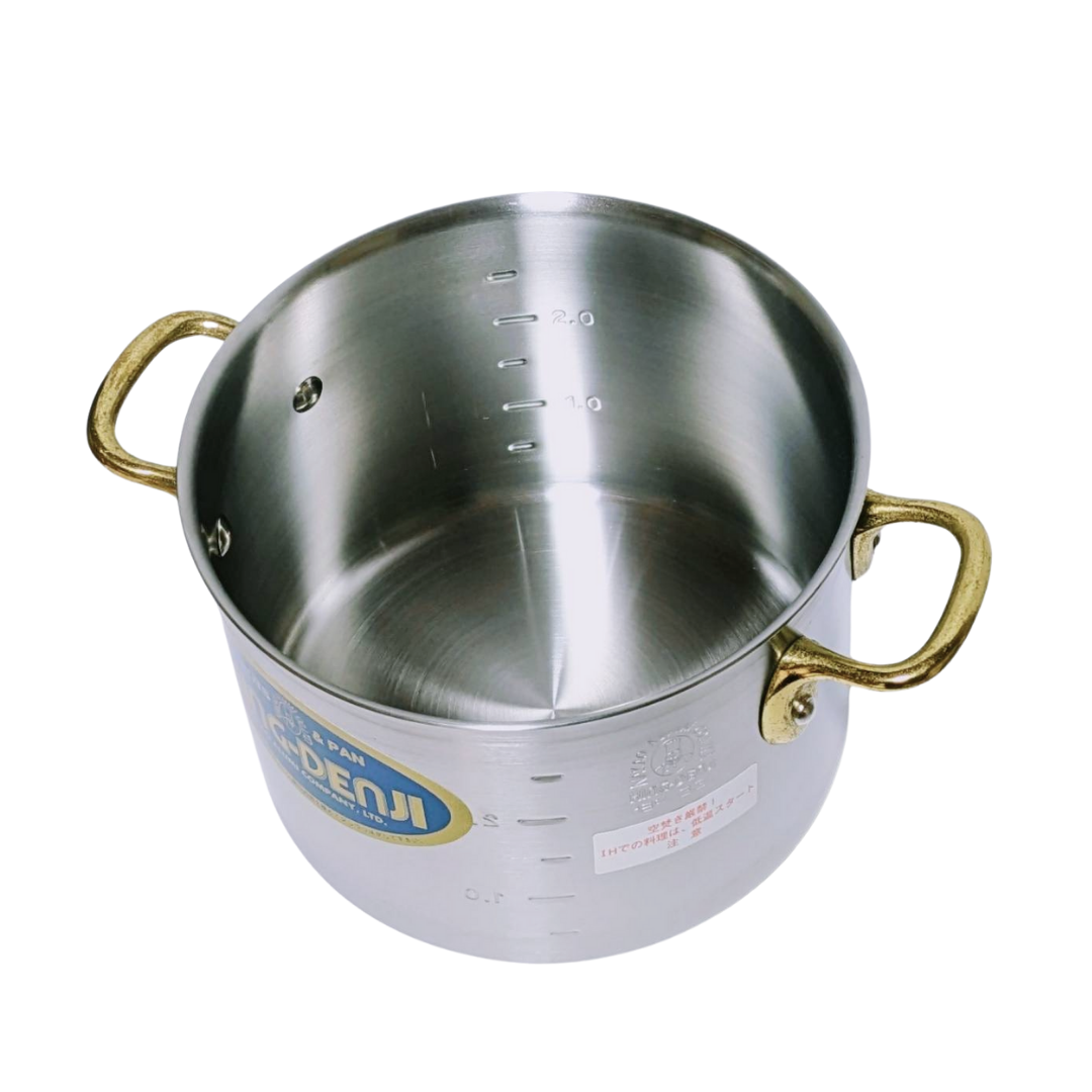 半寸胴鍋 ステンレス製 [IH・ガス] 18~45cm 全9サイズ / キングデンジ