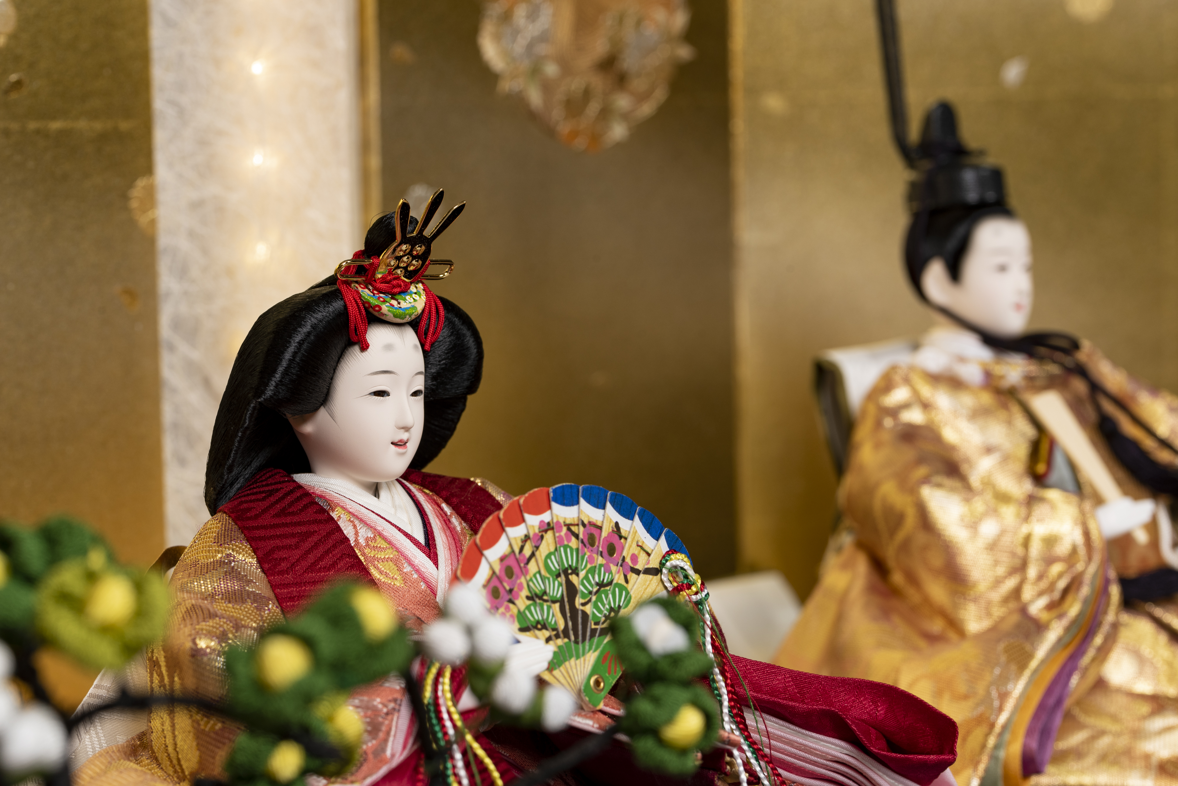 5 平安春光 作-三五親王・正絹佐賀錦雛 本式十二単衣