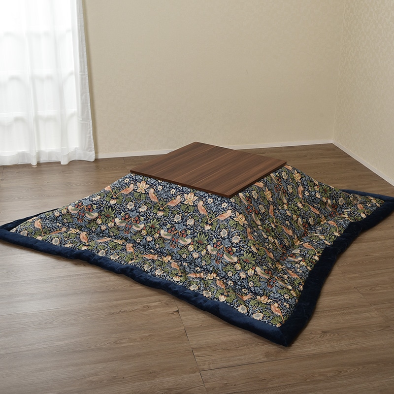 こたつ掛け布団 （正方形）200×200cm ネイビー 側地 表：綿100％ 額裏