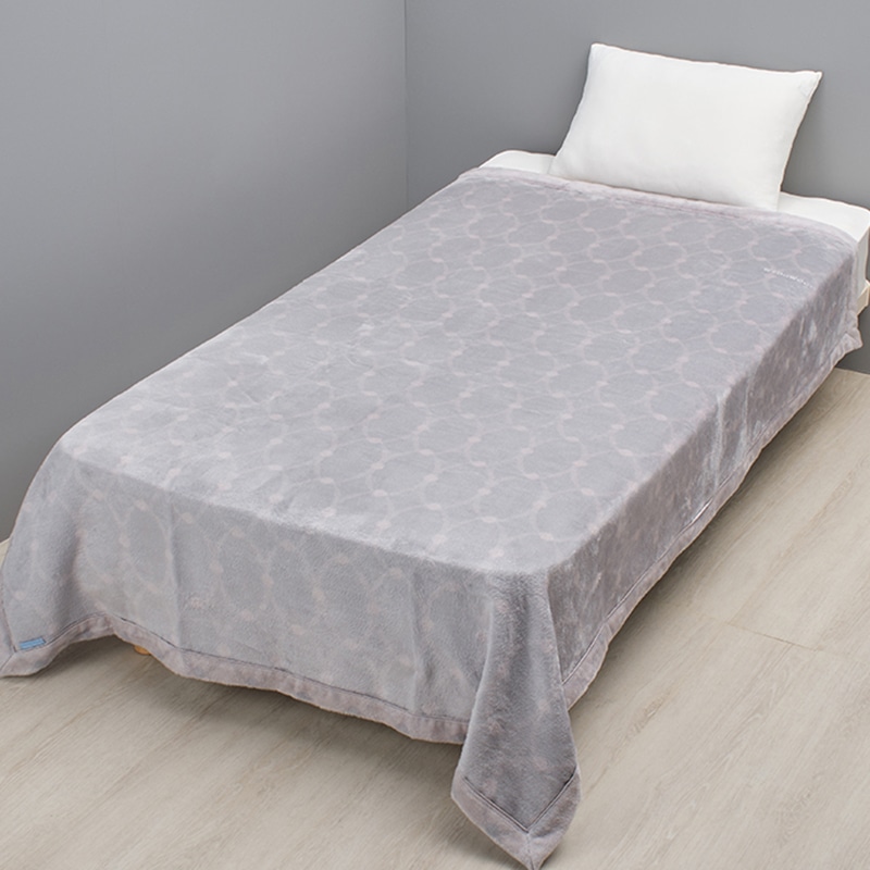 ウェッジウッド シルク毛布（毛羽部分）(（シングル）140×200cm グレー